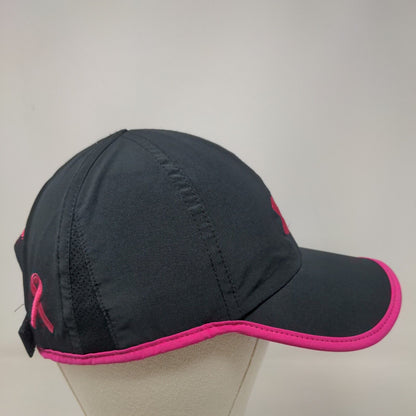 Under Armour Cold Black Strapback Hat OSFA Black Embroidered Breast Cancer Logo