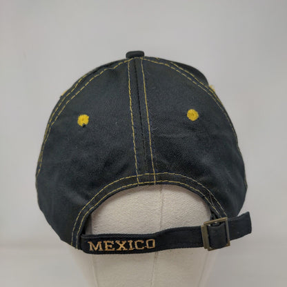 Cancun Baja-Mexico Slideback Hat Black One Size Adjustable Embroidered Cotton