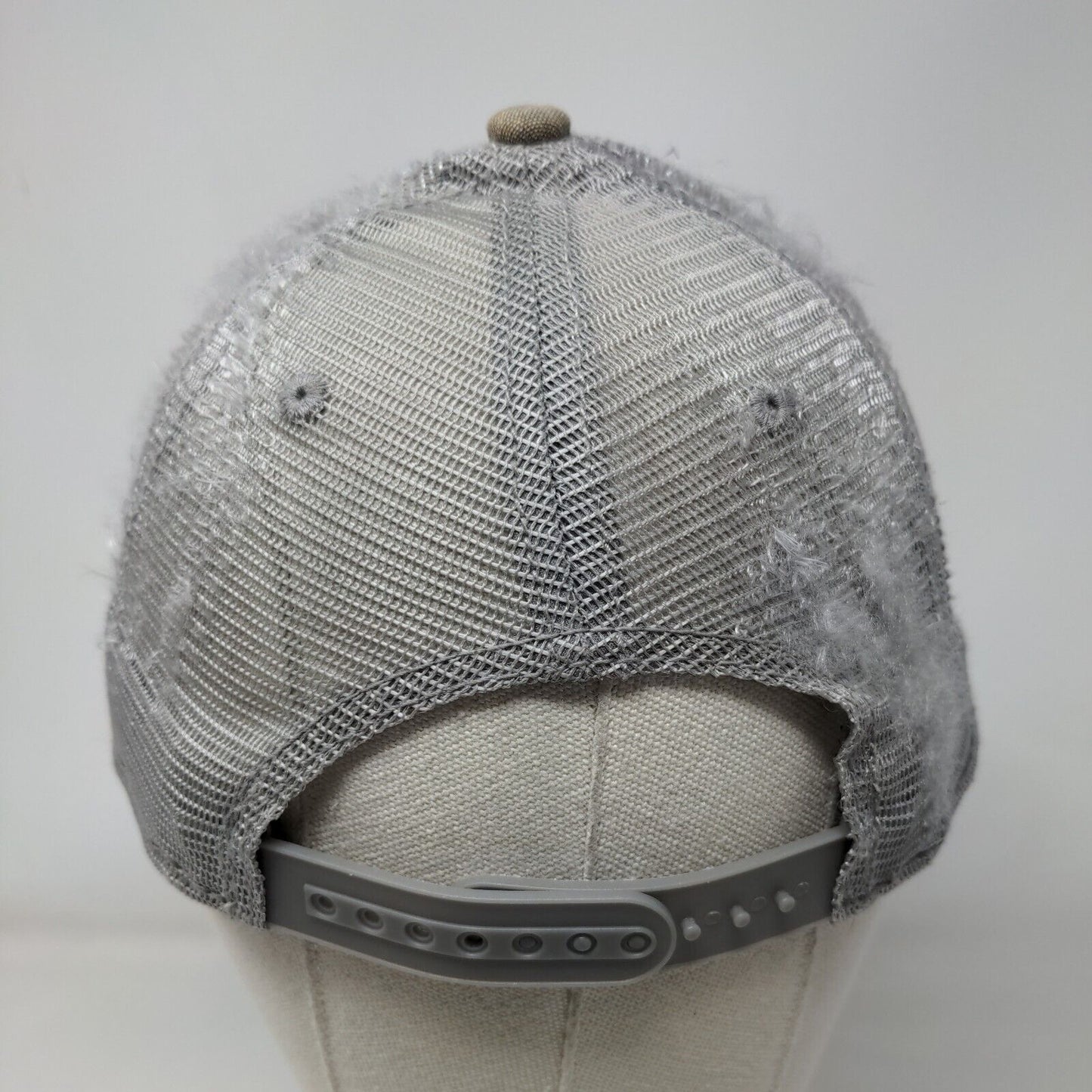 LoJac Snapback Mesh Back Trucker Hat Gray One Size Embroidered 6 Panel
