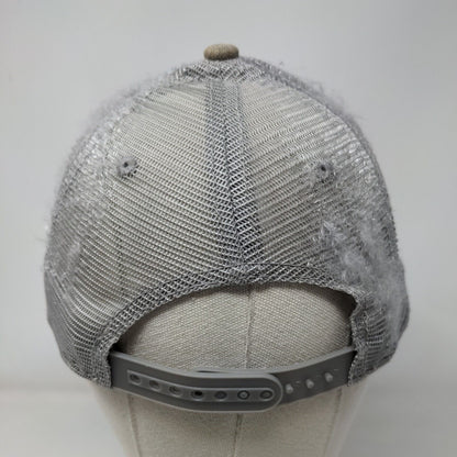LoJac Snapback Mesh Back Trucker Hat Gray One Size Embroidered 6 Panel