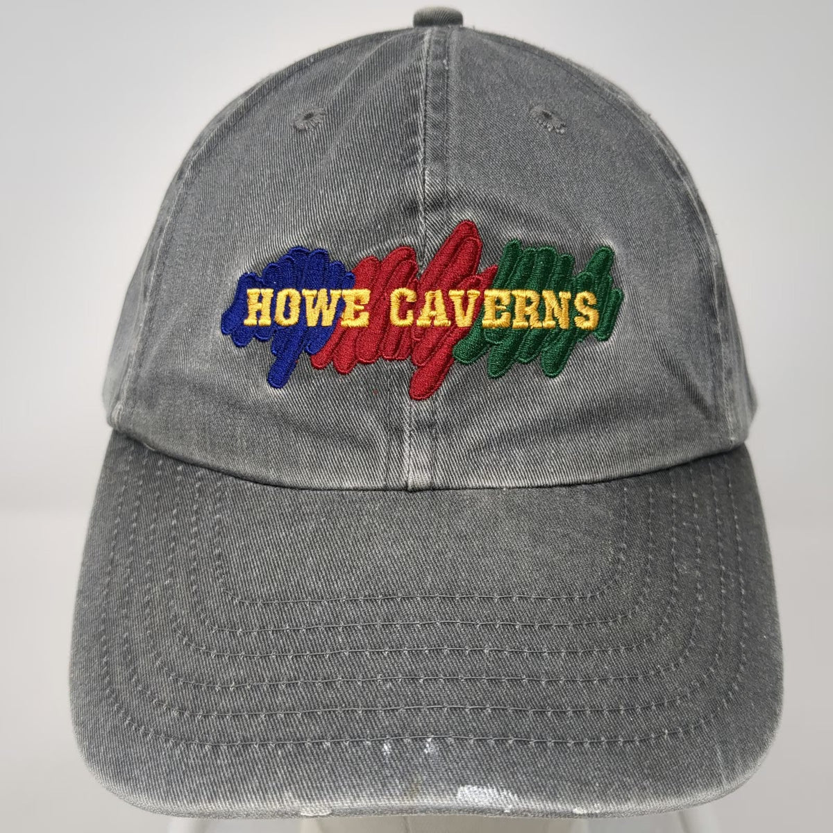 Royal Baseball Cap Gray One Size Howe Caverns Embroidered Slideback Cotton Hat