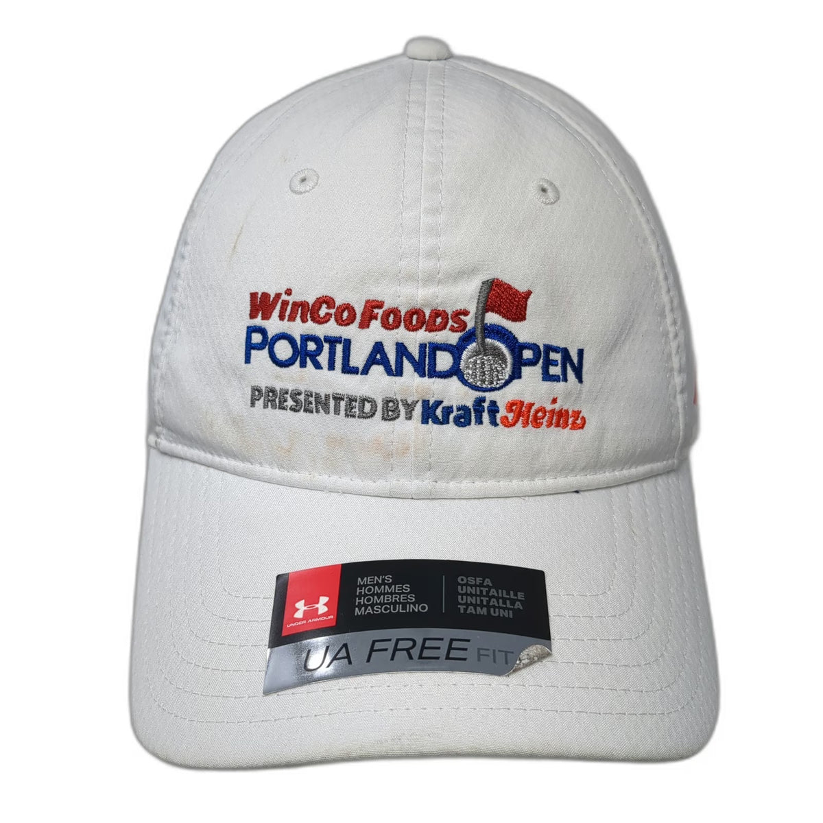 Under Armour Baseball Cap White One Size Portland Open Kraft Heinz Golf Logo Hat