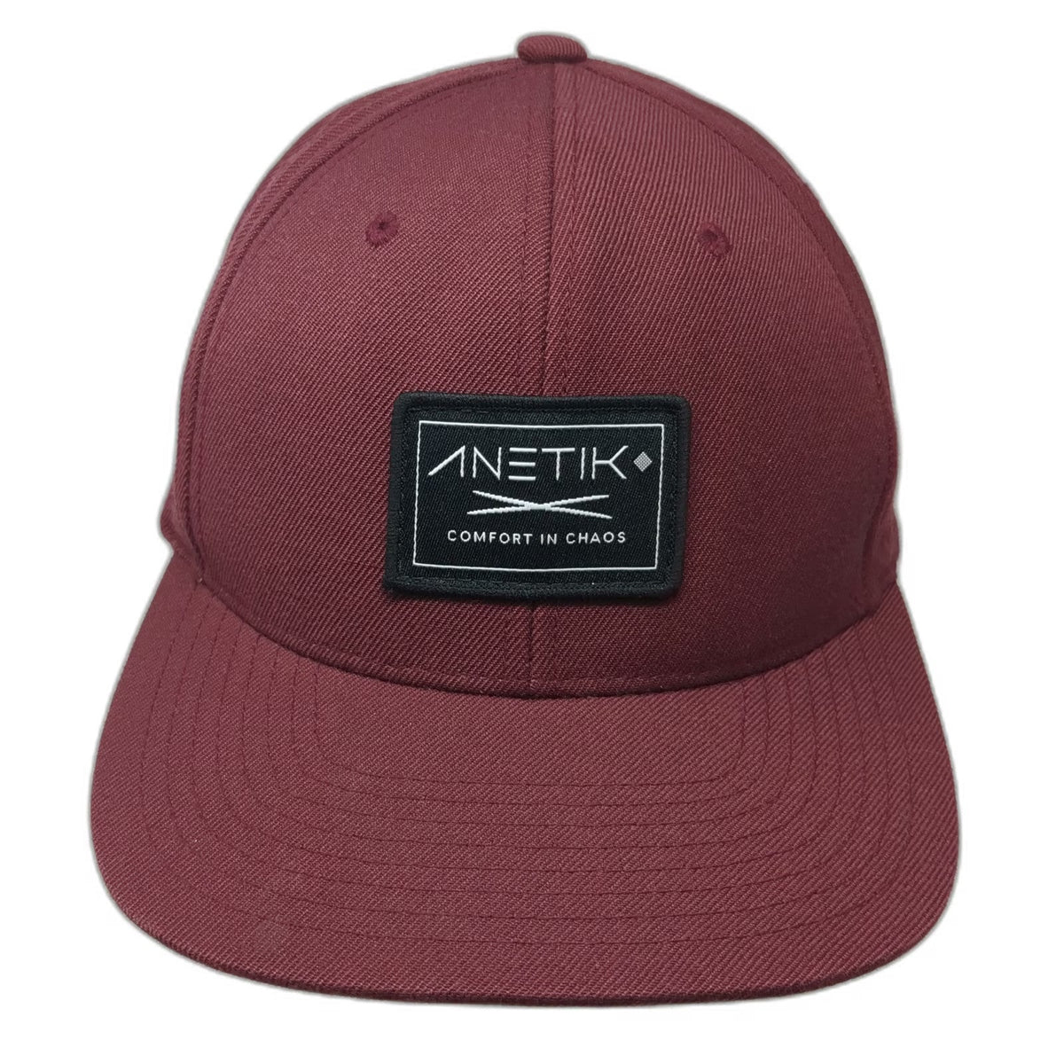 Anetik Snapback Red One Size Hat Wool Blend Green Undervisor Comfort In Chaos