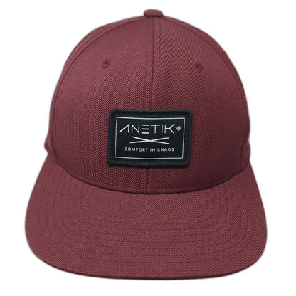 Anetik Snapback Red One Size Hat Wool Blend Green Undervisor Comfort In Chaos