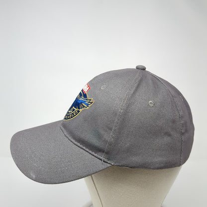 NRA Golden Eagles Strapback Hat Gray One Size Adjustable Embroidered 6 Panel