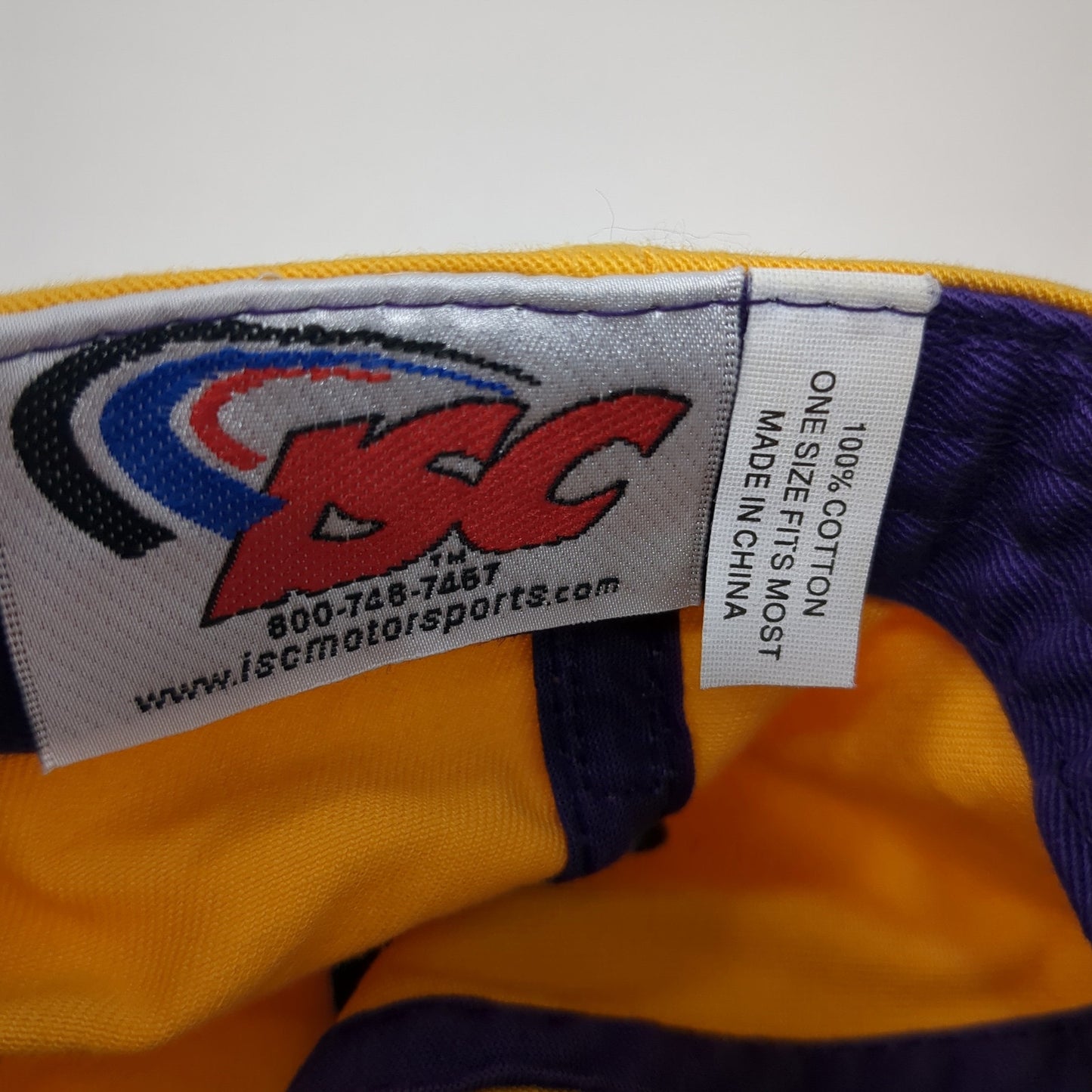 Kansas Speedway Est. 2001 Strapback Baseball Cap Yellow One Size Adjustable ISC