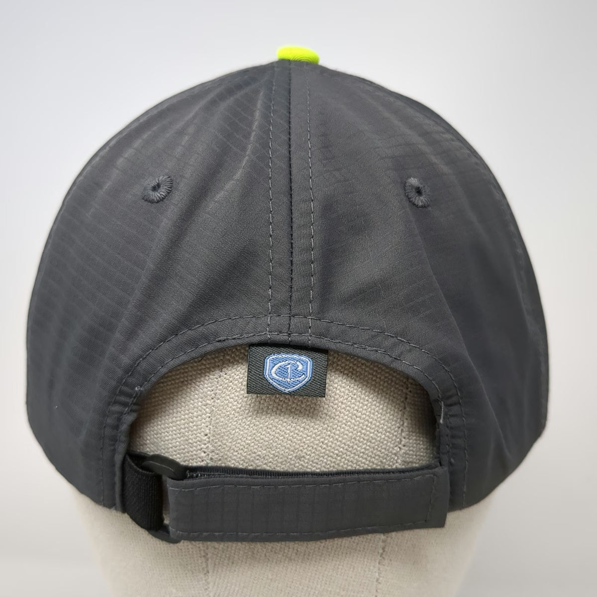 Brooks Baseball Cap Gray One Size Neon Green Logo Slideback Running Hat
