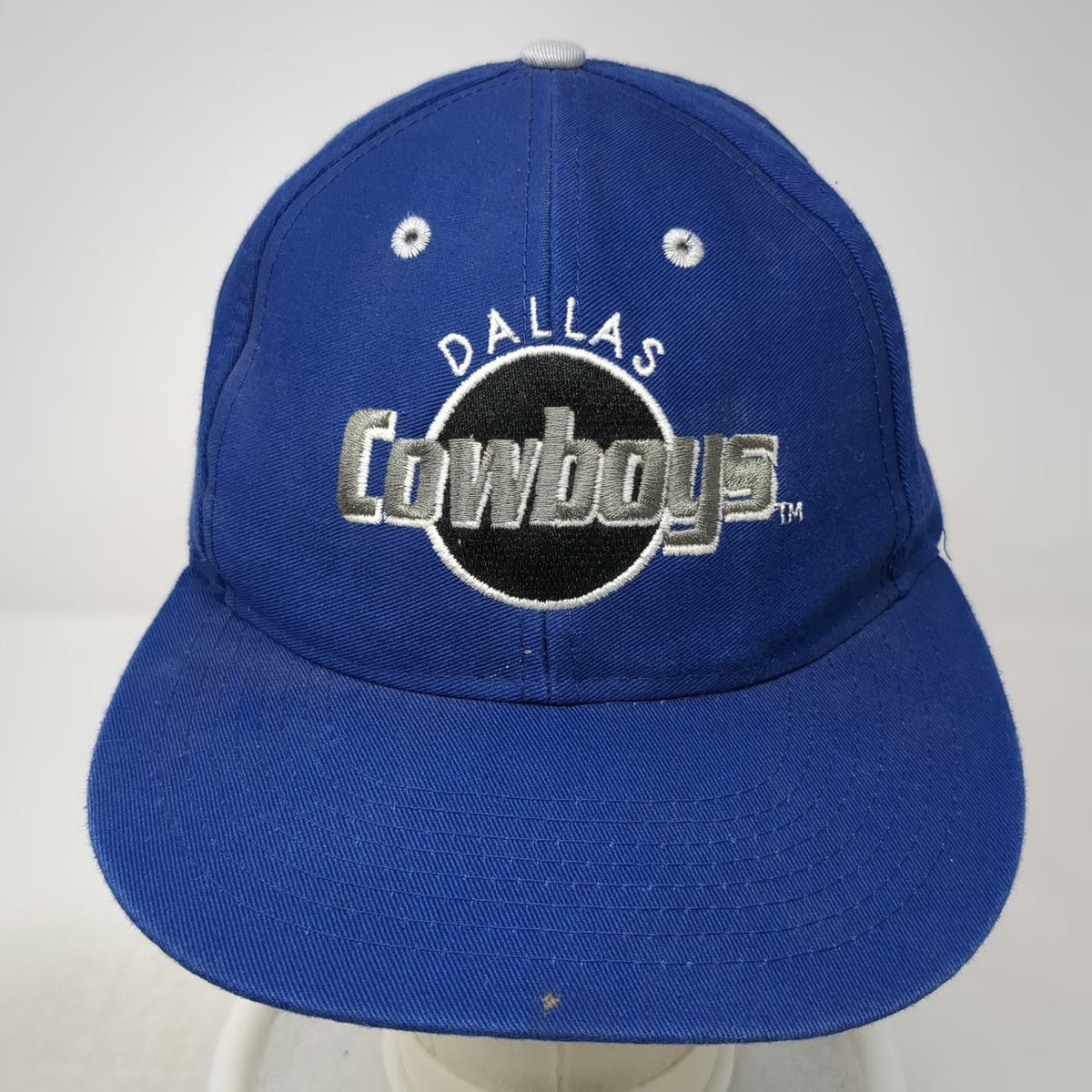 Dallas Cowboys NFL Logo 7 Snapback Blue Hat Embroidered Gray Underbrim Vintage