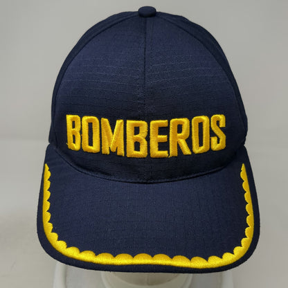 Blue One Size Baseball Cap Bomberos Scalloped Brim Slideback Firefighter Hat