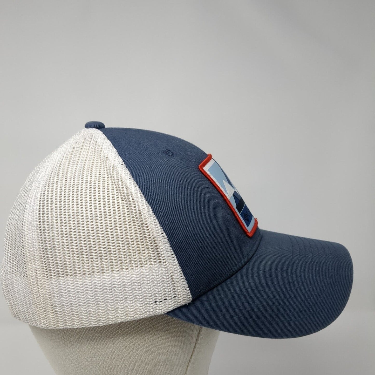 Columbia Unisex Snapback Trucker Hat Blue OS Adjustable Embroidered Mesh Back