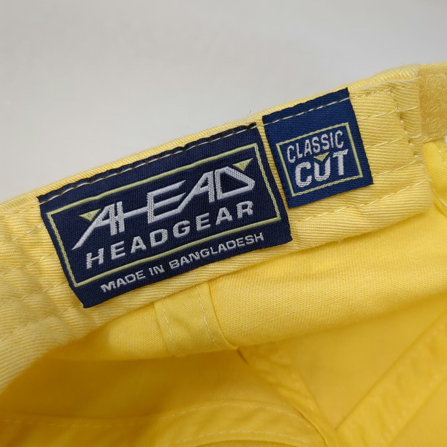 Ahead Boston 1630 Baseball Cap Yellow One Size Strapback Cotton Embroidered Hat
