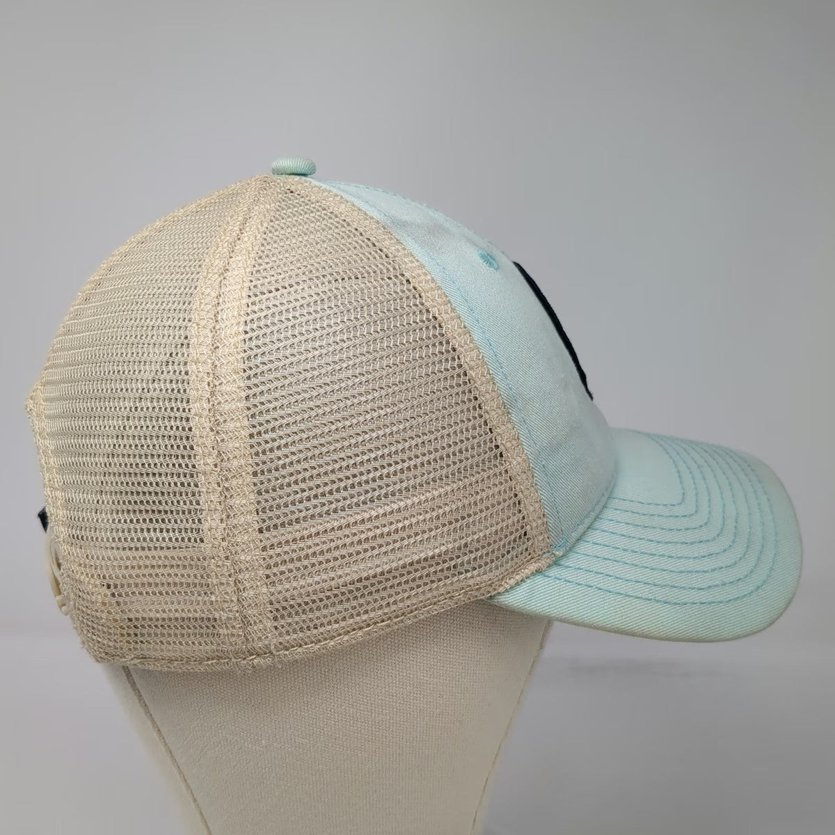 Salt Life Trucker Hat Blue One Size Mesh Snapback Fishing Logo Graphic Patch