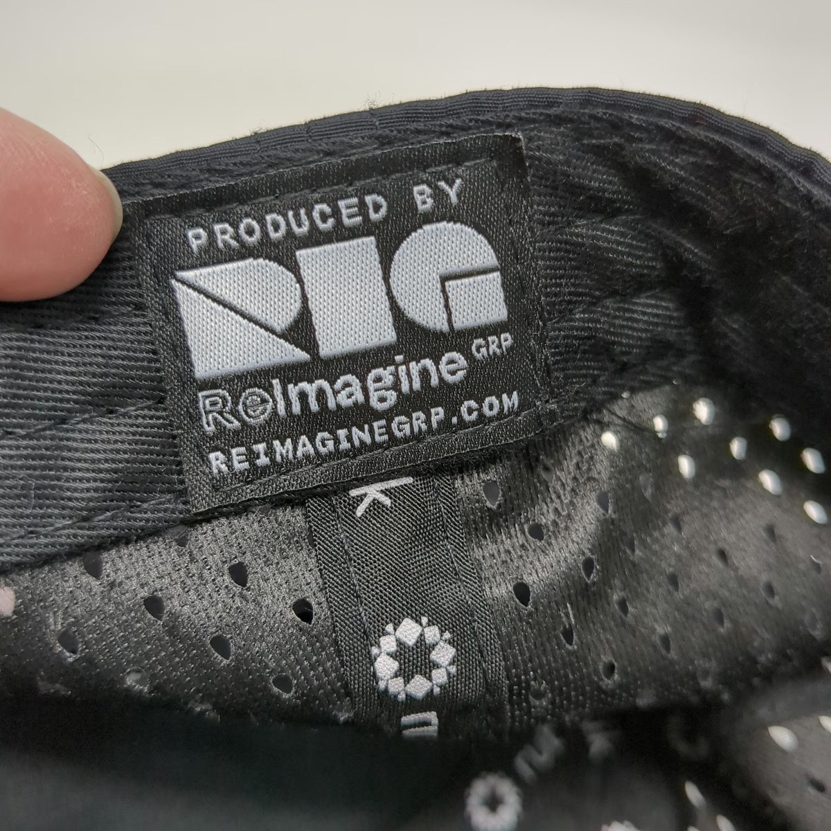 Reimagine GRP Rubrik Trucker Hat Black One Size Perforated Performance Snapback