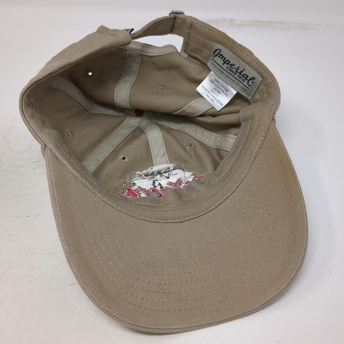 Imperial Baseball Cap Beige One Size Idaho Elk Kilgore Slideback Hat Embroidery