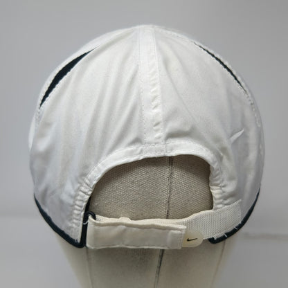 Nike Baseball Cap White One Size Dri-Fit Featherlight Strapback Swoosh Sport Hat