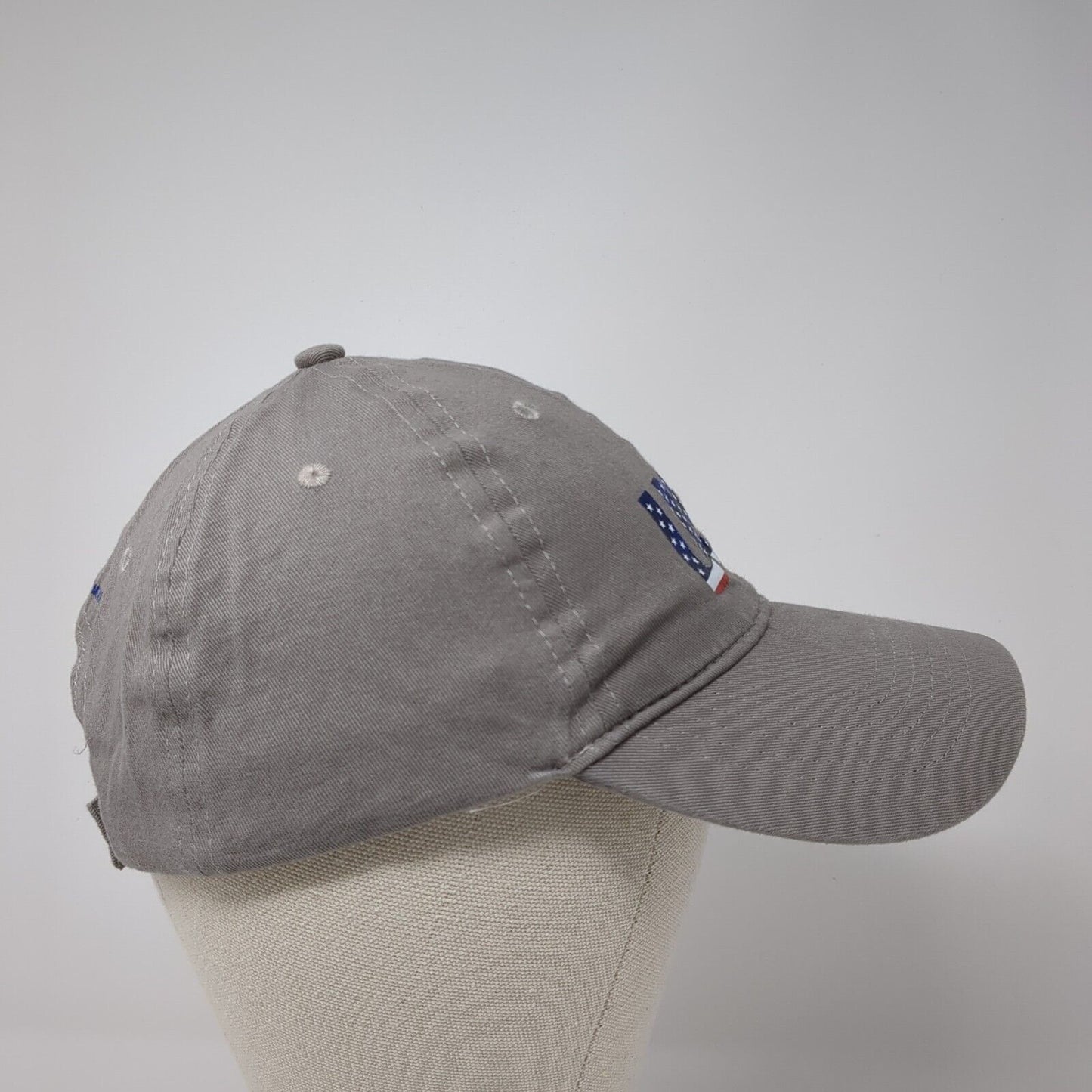 USA Strapback Hat Gray One Size Adjustable Proud To Be An American