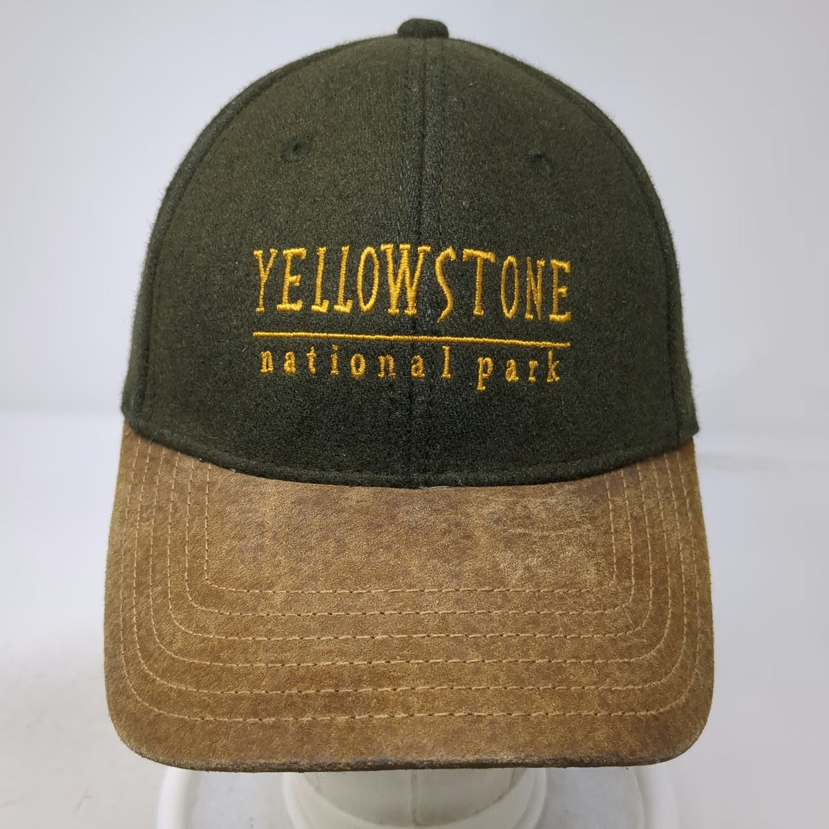 Triangle Sport Green One Size Baseball Cap Yellowstone National Park Brown Brim
