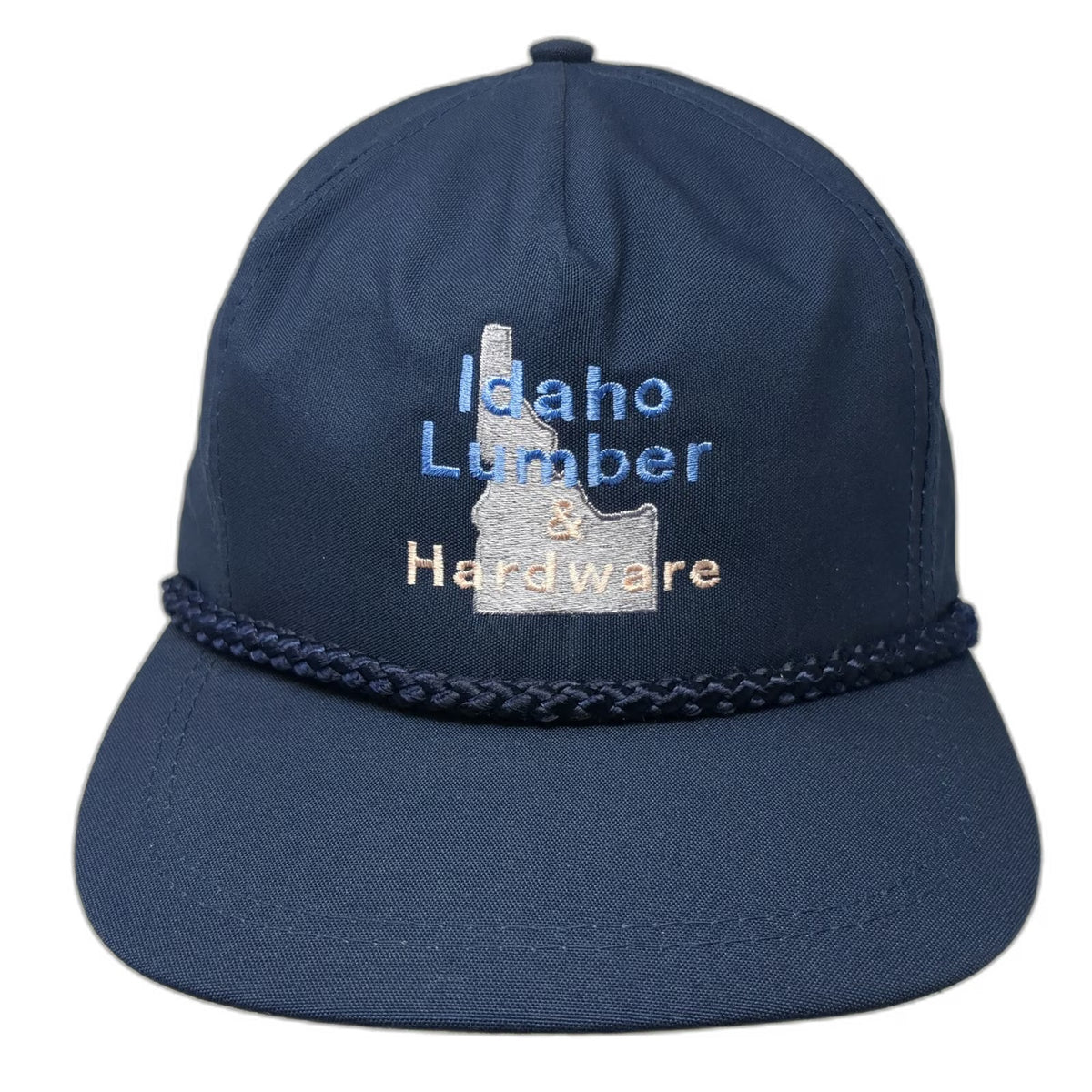 Sportcap Supreme 5 Panel Blue One Size Rope Brim Leather Strap Idaho Lumber Hat