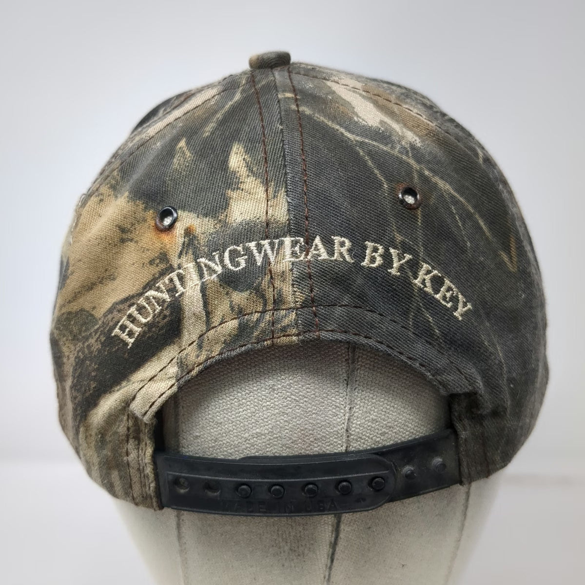 Key Snapback Green Camo Wolf Mountain Hunting Made in USA Hat Woods Vintage