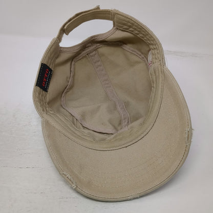 Otto Army Cap Beige One Size 3K Ranch Star Idaho Cotton Side Logo Strapback Hat