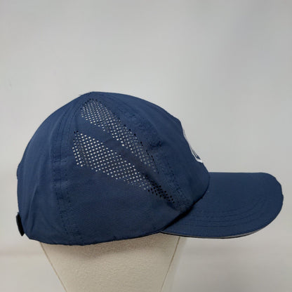 Hit Strapback Hat Blue OSFM Embroidered Logo Adjustable Breathable