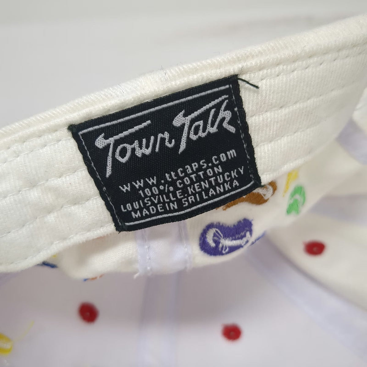 Town Talk Baseball Cap White One Size Jelly Belly Embroidered Candy Beans Hat