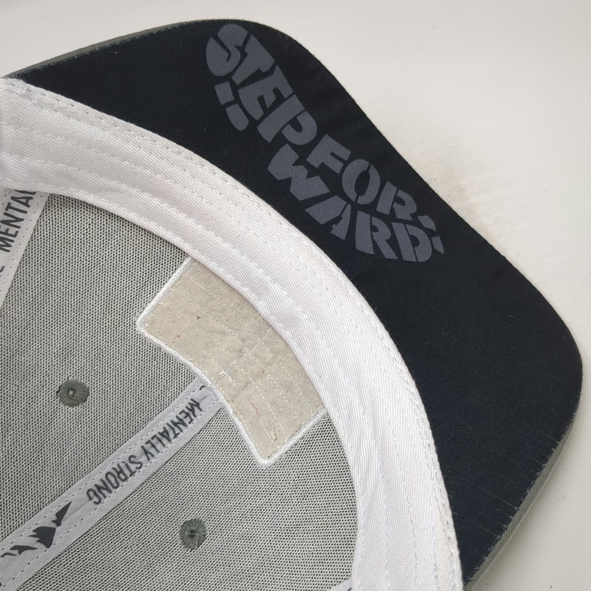 Mentally Strong Trucker Hat Gray One Size Top of Tamarack Mountain Step Forward