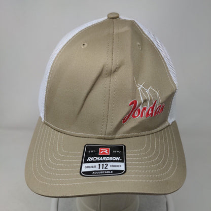 Jordan Snapback Mesh Back Trucker Hat Tan One Size Colorblock Richardson