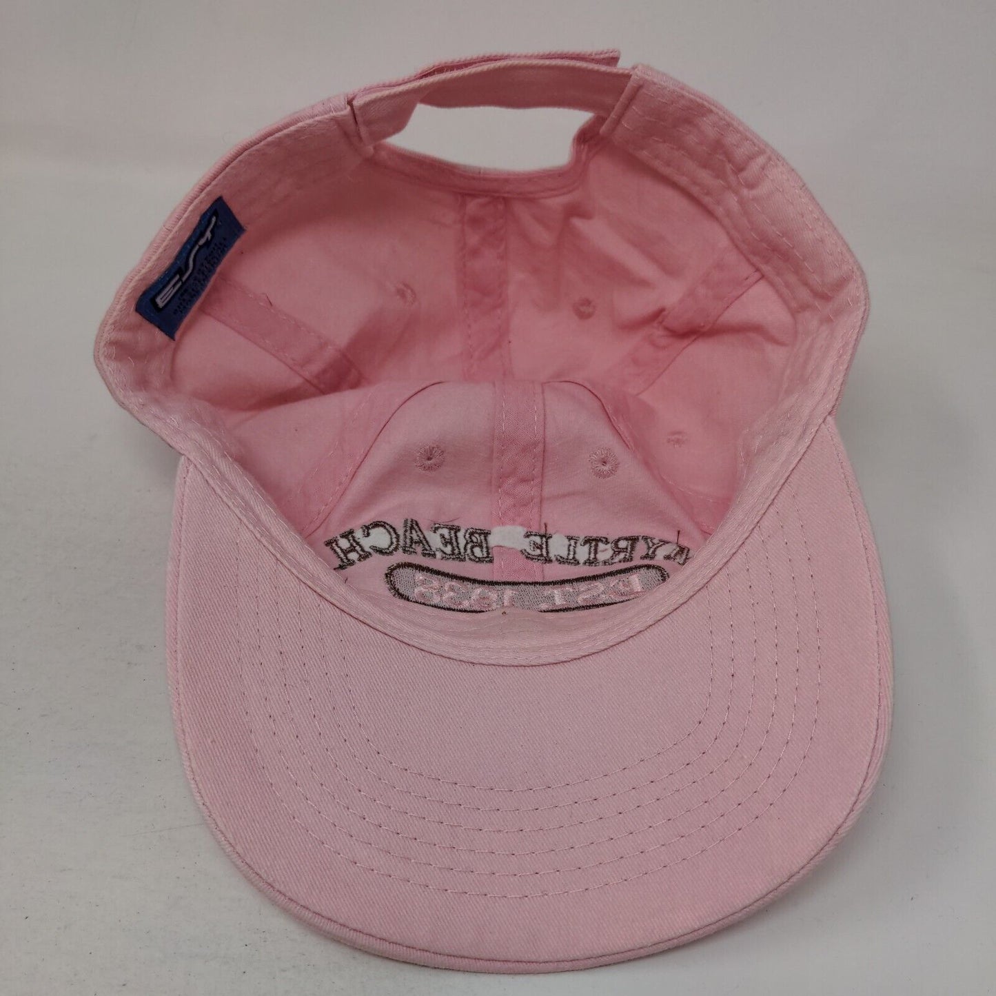 Myrtle Beach South Carolina Est. 1938 Strapback Hat Pink OSFA Embroidered ESY