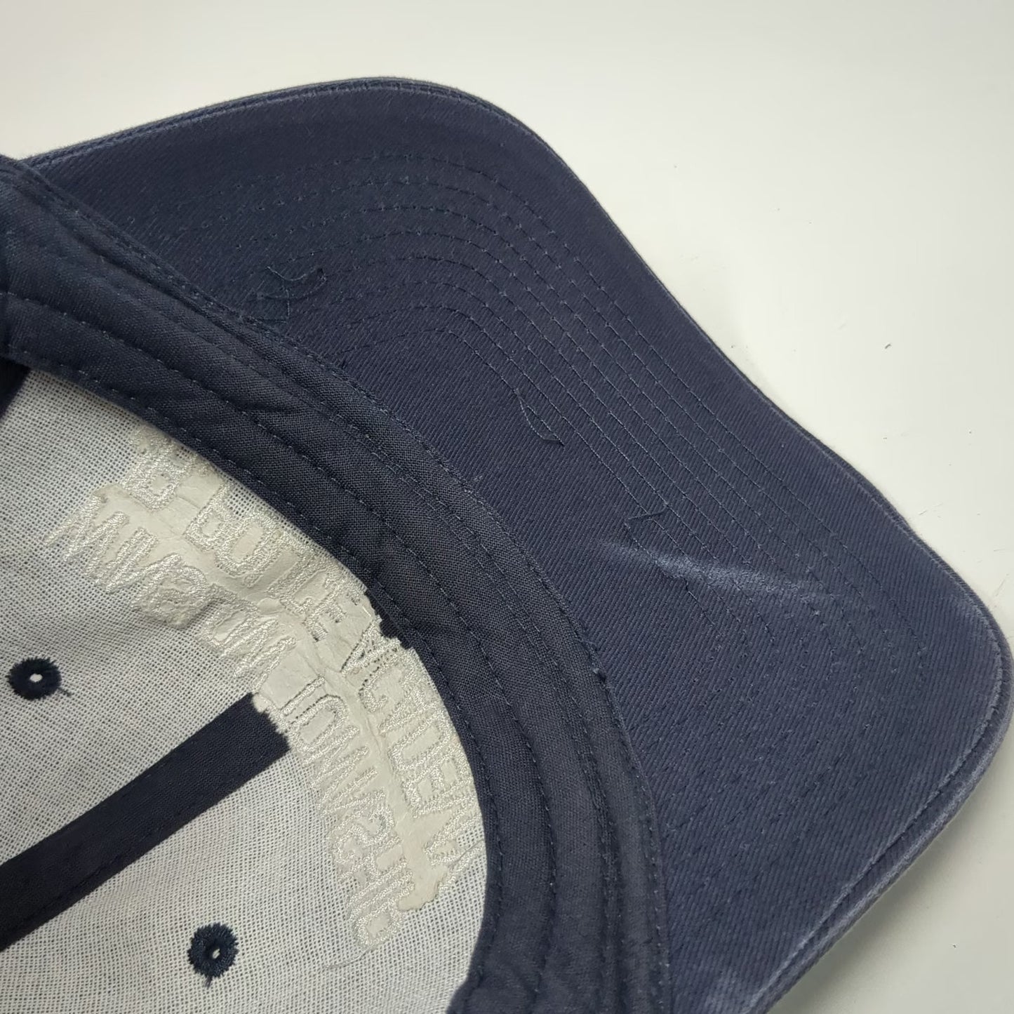 UltraClub Baseball Cap Blue White One Size Strapback Police Academy Hat Cotton