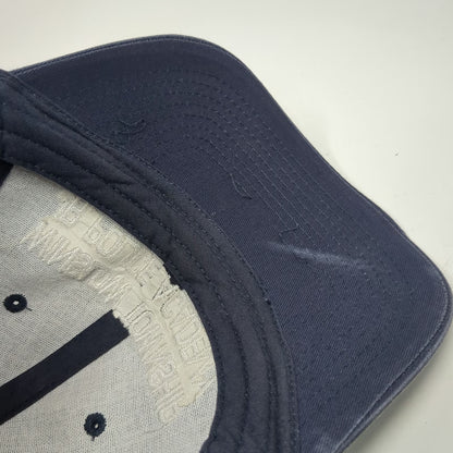 UltraClub Baseball Cap Blue White One Size Strapback Police Academy Hat Cotton