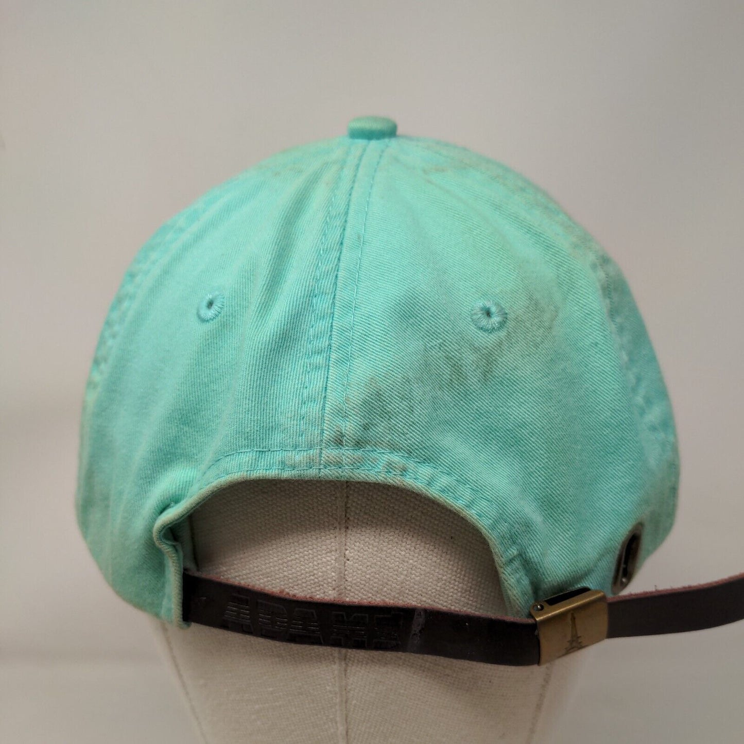 Jeep Hair Don't Care Slideback Hat Blue One Size Leather Strap Adams