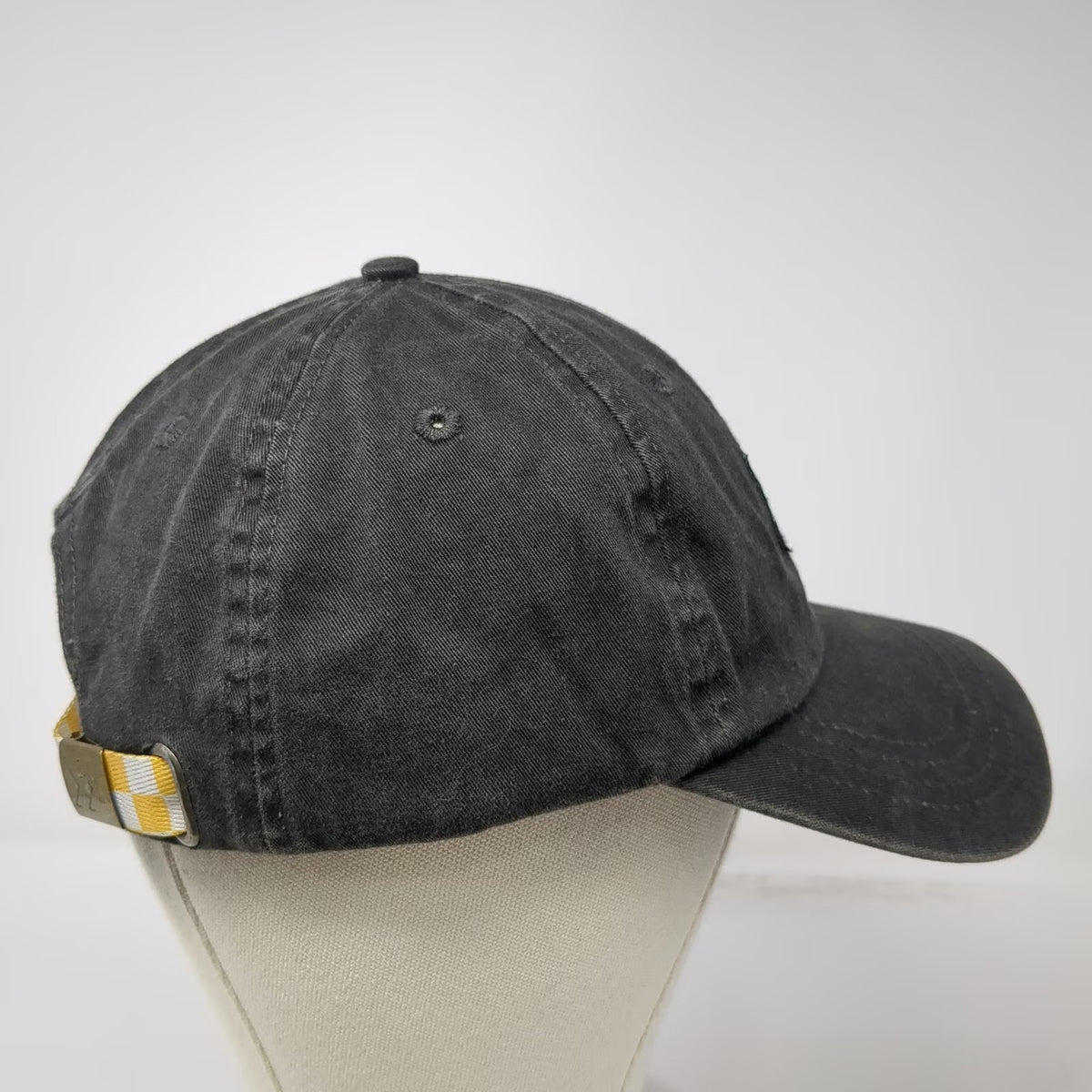 Fabletics Baseball Cap Gray One Size Checkerboard Strap Adjustable Cotton Hat