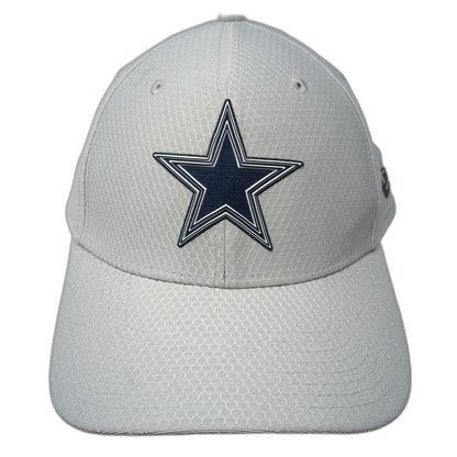 Dallas Cowboys NFL New Era Gray Cap L Stretch Fit 39THIRTY Mesh Shield Star Hat