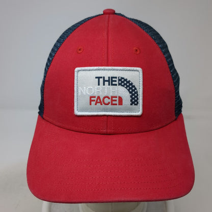 The North Face Trucker Hat Red Blue One Size American Flag Patch Snapback