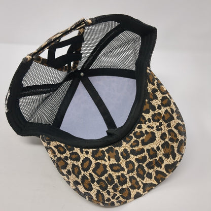 Trump 2020 Strapback Trucker Hat Multi Animal Print One Size Ponytail