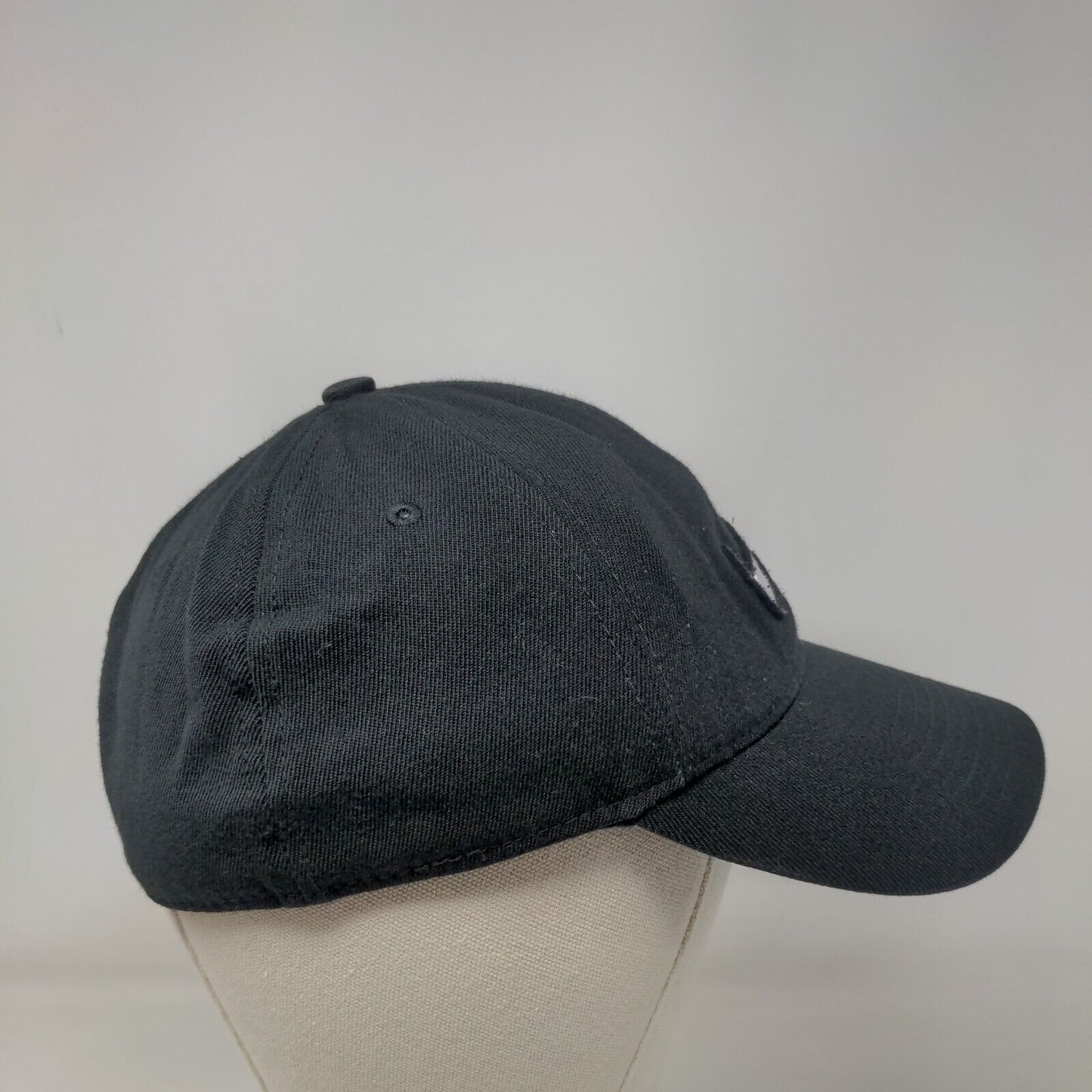 Nike Swoosh Fitted Hat Black OSFM Legacy91 Solid Vent Holes 6 Panel