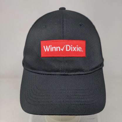 Winn✔Dixie Strapback Hat Black One Size Adjustable Vented Holes 6 Panel Clipper