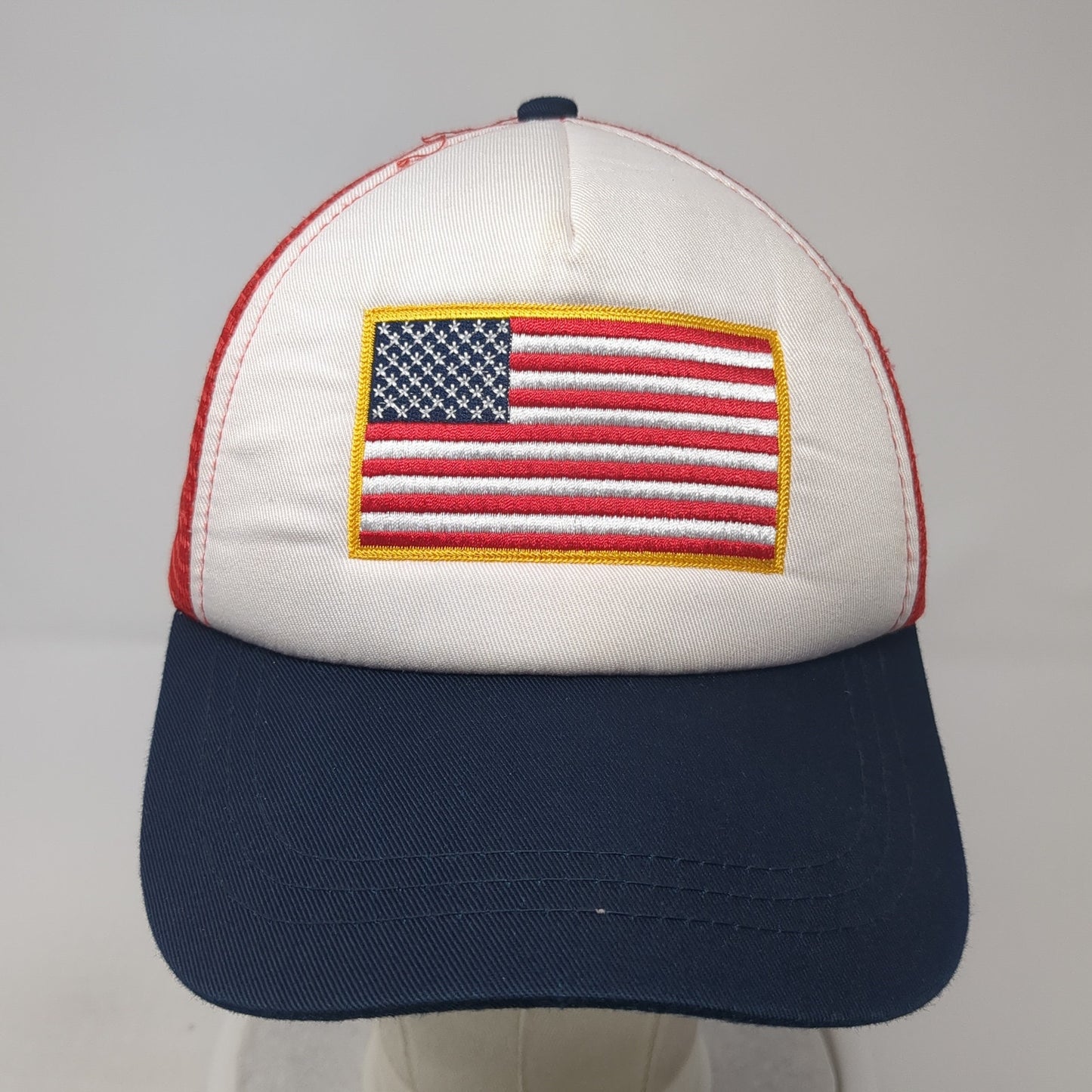 USA Flag Snapback Trucker Hat Multicolor One Size Adjustable Patriotic Infinity