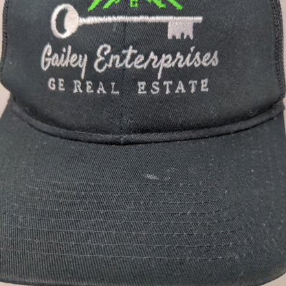 Gailey Enterprises Real Estate Snapback Trucker Hat Black One Size Mesh Back