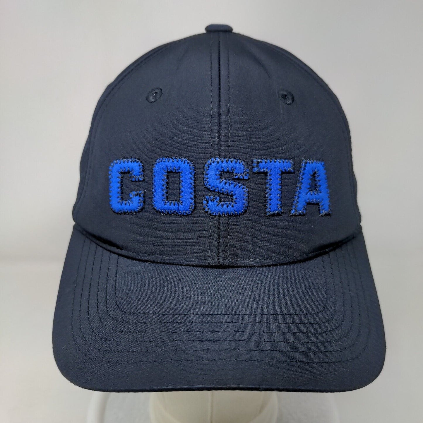 Costa Strapback Hat Blue One Size Adjustable Vent Holes 6 Panel