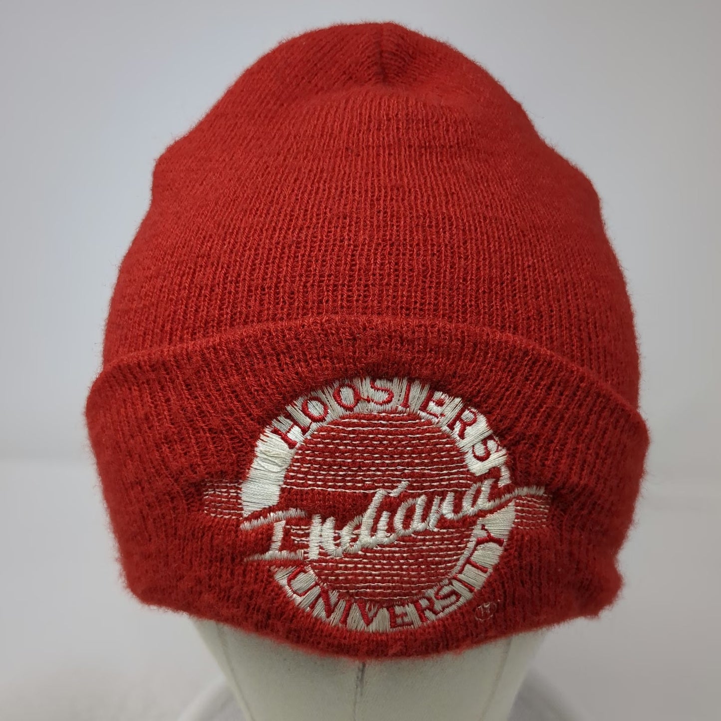 Indiana University Hoosiers NCAA Global Red Beanie One Size Embroidered Hat OS