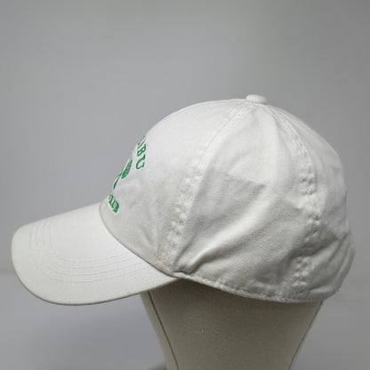 Malibu Tennis Club Hat Baseball Cap White One Size Slideback Racket Logo Sport