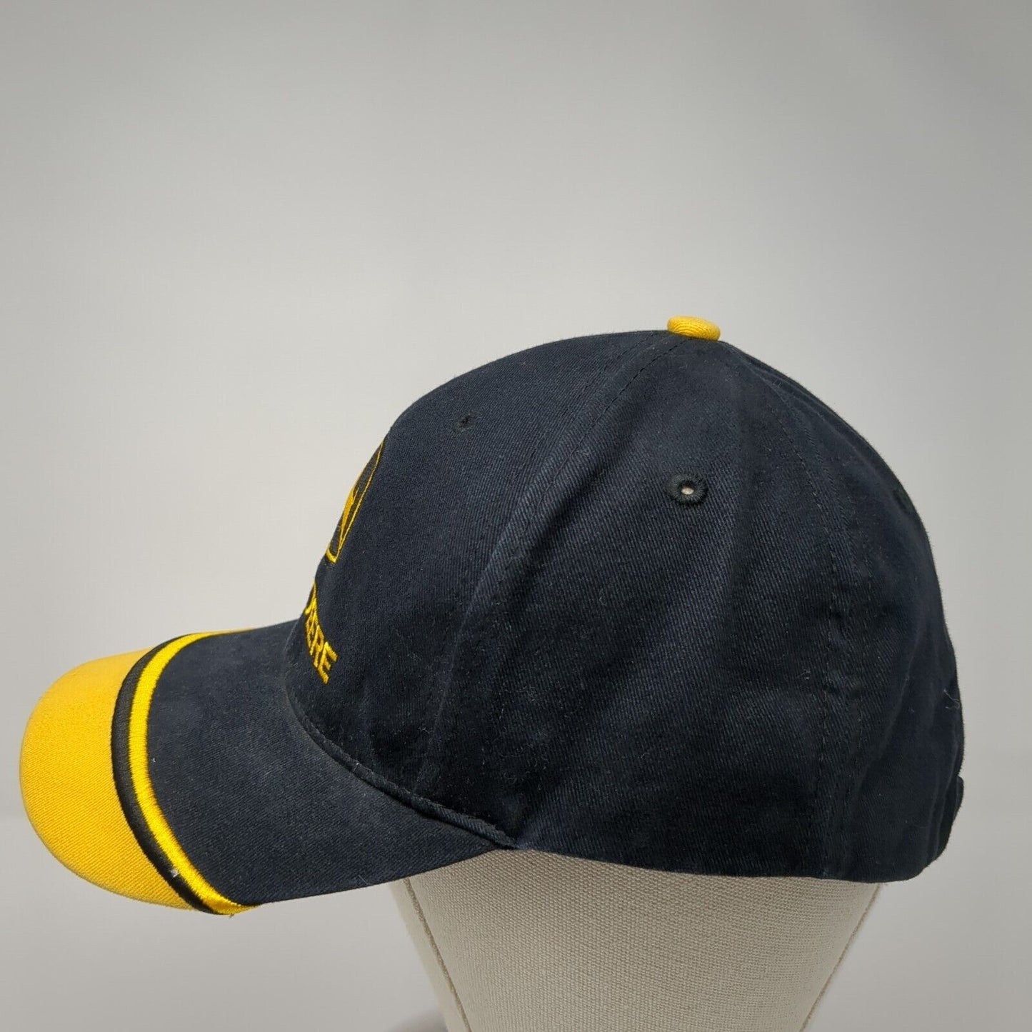John Deere Slideback Hat Black One Size Adjustable Embroidered 6 Panel