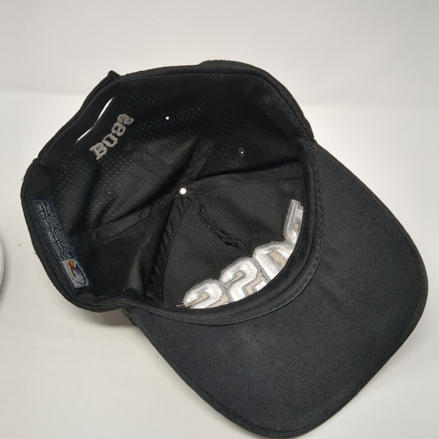 BOSS Strapback Baseball Cap Black OS Adjustable Embroidered Augusta Sportswear