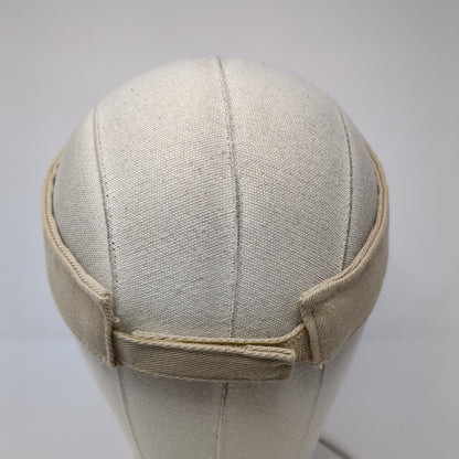 Unbranded Strapback Sun Visor Hat Tan One Size Adjustable Lightweight Blank