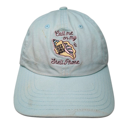 Call Me On My Shell Phone Slideback Hat Blue One Size Adjustable 6 Panel