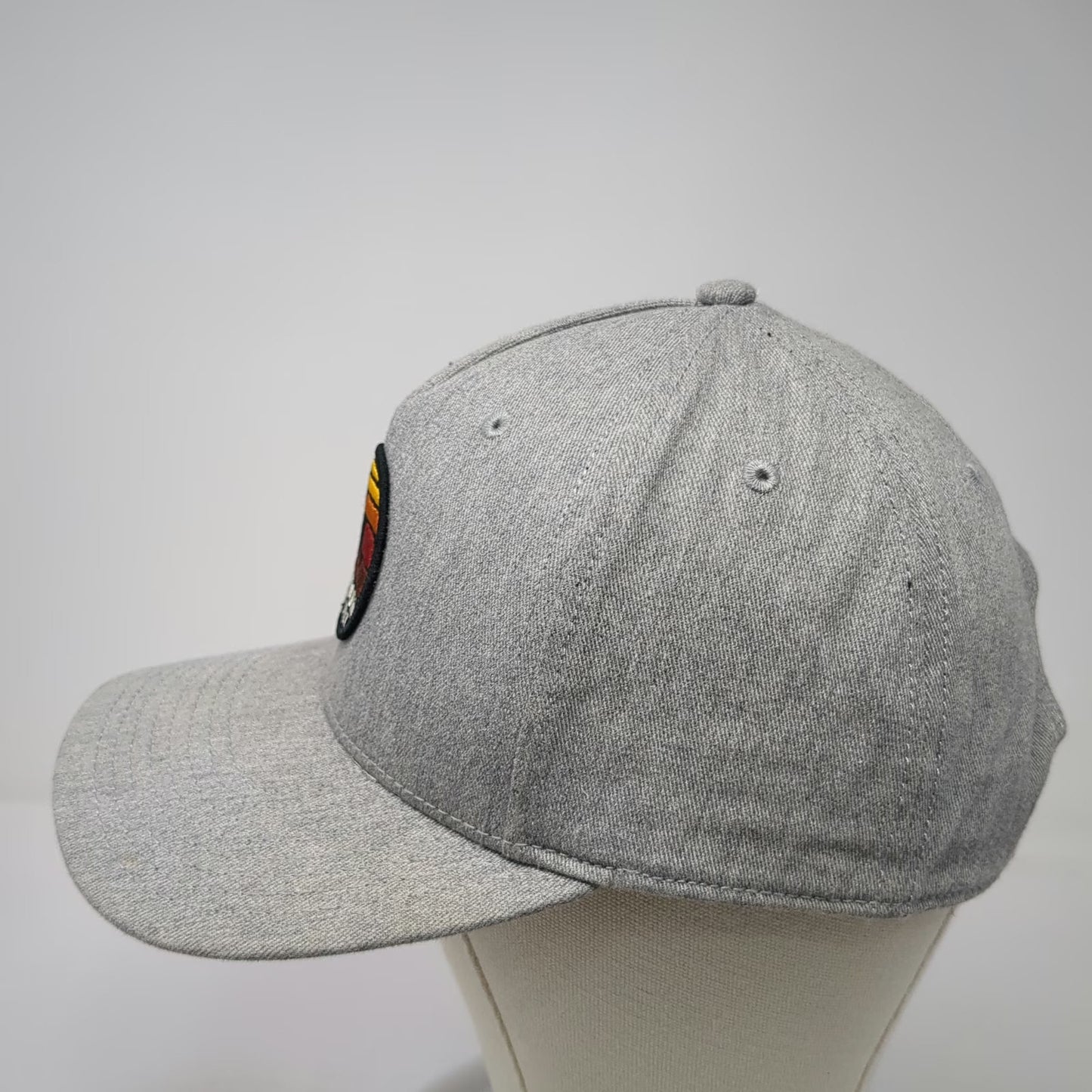 Burton 5 Panel Gray One Size Mountain Sunset Patch Snapback Hat High Profile