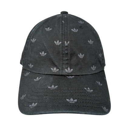 Adidas Trefoil Slideback Hat Black One Size Adjustable All Over Print