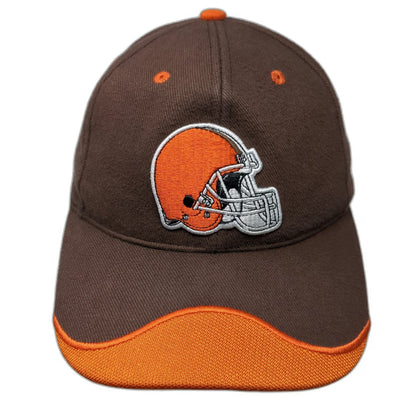 Cleveland Browns NFL Brown Orange One Size Cap Strapback Helmet Logo Embroidery